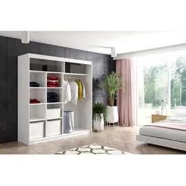 altdecor Kleiderschrank, Schwarz, Holzwerkstoff, 200x216x61 cm, Schlafzimmer, Kleiderschränke