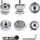 vidaXL Buttonmaschine mit 500 Button-Teilen 37 mm