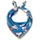 Codello Seidentuch mit Allover-Muster, Blau, 1