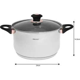 OEM KINGHOFF Topf-Set 12-tlg. 10,5 cm rund