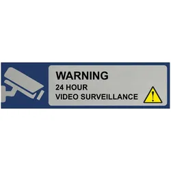 CombiCraft Aluminium Türschild Warning: Camera Surveillance 165x45mm mit 3M-Tape