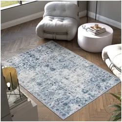 tectake® Vintage Designer Teppich, verschiedene Größen, pflegeleichter, flauschiger Kurzflor, rutschfeste Unterseite