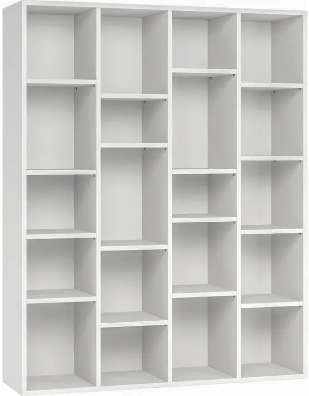 Bibliothèque design en bois blanc L149 cm RYTHM