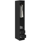 vidaXL Kleiderschrank Schwarz 30x50x200 cm Holzwerkstoff
