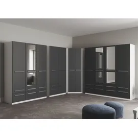 Priess Wäscheschrank Barcelona 94 x 193 x 54 cm Schwarz/Weiß