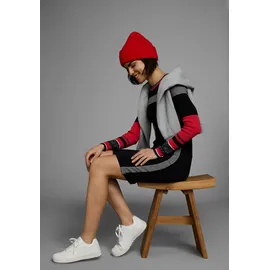 KangaROOS Strickkleid Gestreift Rot/Schwarz/Weiß 32