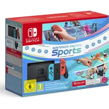 Nintendo Switch neon blau/neon rot + Switch Sports