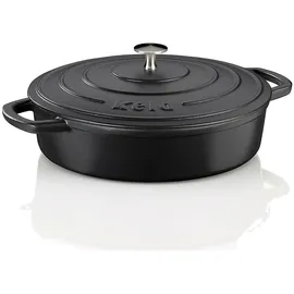 Kela Calido Bräter 28 cm rund flach schwarz
