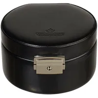 Windrose Schmuckschatulle Merino Round Jewelry Box Black