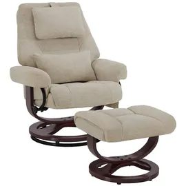 M MCombo Relaxsessel 9046 Beige 84 x 107 x 154 cm mit Hocker