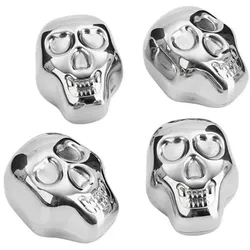 Edelstahl Eiswürfel 'Totenkopf' 4er-Set