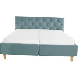 Home Affaire »Sunley 100« Kreuzsteppung, Kopfteilhöhe 102 cm, ohne oder mit Matratze/Lattenrost grün