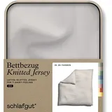 schlafgut Knitted Jersey uni, aus Bio-Baumwolle mit Elasthan, Reißverschluss«, (1 St.), bügelfrei, Mix & Match Bettwäsche: passender Kissenbezug erhältlich