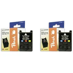 Peach Doppelpack Tintenpatronen color kompatibel zu Epson T018C*2, C13T01840110