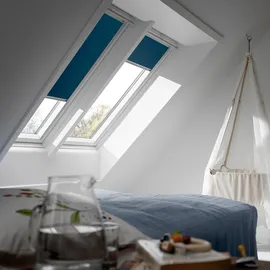 VELUX Dachfensterrollo DKL CK06 1100 uni dunkelblau/aluminium