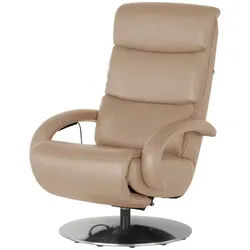 Hukla Ledersessel  Florian , beige , Maße (cm): B: 73 H: 109 T: 91