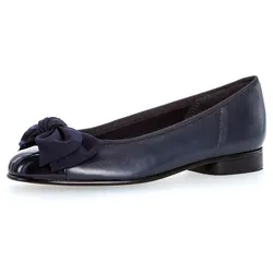 Ballerina, Flats, Kitten Heel, Festliche Schuhe mit aufwendiger Schleife, Gr. 42, dunkelblau, , 89440407-42