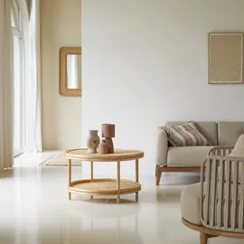 Tikamoon Ella Beige Rattan 80 x 45 cm