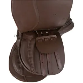 Covalliero Sattelset Haflinger 17,5 Zoll Kammerweite 34,5cm Gurt 125cm Braun