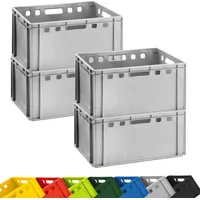 Buri 4x Fleischkiste E3 Metzgerkiste 60x40x30cm lebensmittelecht, robust, stapelbar