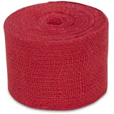 WINDHAGER Jute-Wickelstreifen Öko rot 10 cm x 25 m