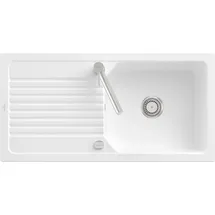 Villeroy & Boch Linara 60 rechts Einbauspüle keramik stone white Excenterbetätigung 1000 x 510 mm