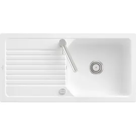 Villeroy & Boch Linara 60 rechts Einbauspüle keramik stone white Excenterbetätigung 1000 x 510 mm
