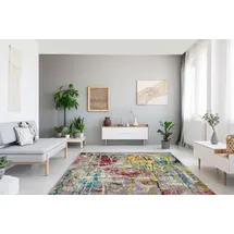 Andiamo Platana bunt Multi B:120cm H:3mm L:180cm, Obermaterial: 78% Polypropylen, 22% Polyester, Teppiche, Teppich, modernes Design, In- und Outdoor geeignet, Balkon, Terrasse