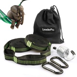 LeaderPro Hängematten Gurte (2er Pack), 3 m x 2,5 cm max 500 kg, Baum Schaukel Befestigung für Camping-Hängemattenzubehör, Grün (Grün)