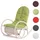 Mendler Schaukelstuhl Esmeraldas Polyester 58 x 101 x 58 cm Weiß mit Auflage grün