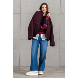 senses.the label Oversized Bomberjacke in Woll-Optik dunkelrot S/M,