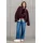 senses.the label Oversized Bomberjacke in Woll-Optik dunkelrot S/M,