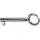Hettich Schlüssel Typ 948596 mit Bart,Schaft, Durchmesser 6,vernickelt