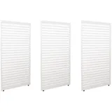 Proregal BERLINLODGE 3er-Set Aluminium Paneele für Pergola HxB 204x271cm Weiß Terrassenüberdachung Lamellenpaneel Modul