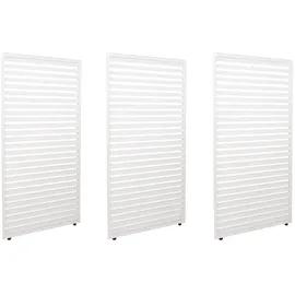 Proregal BERLINLODGE 3er-Set Aluminium Paneele für Pergola HxB 204x271cm Weiß Terrassenüberdachung Lamellenpaneel Modul