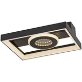 Paul Neuhaus LED-Deckenleuchte Traforo 25 cm x 25 cm x 6,2 cm Schwarz