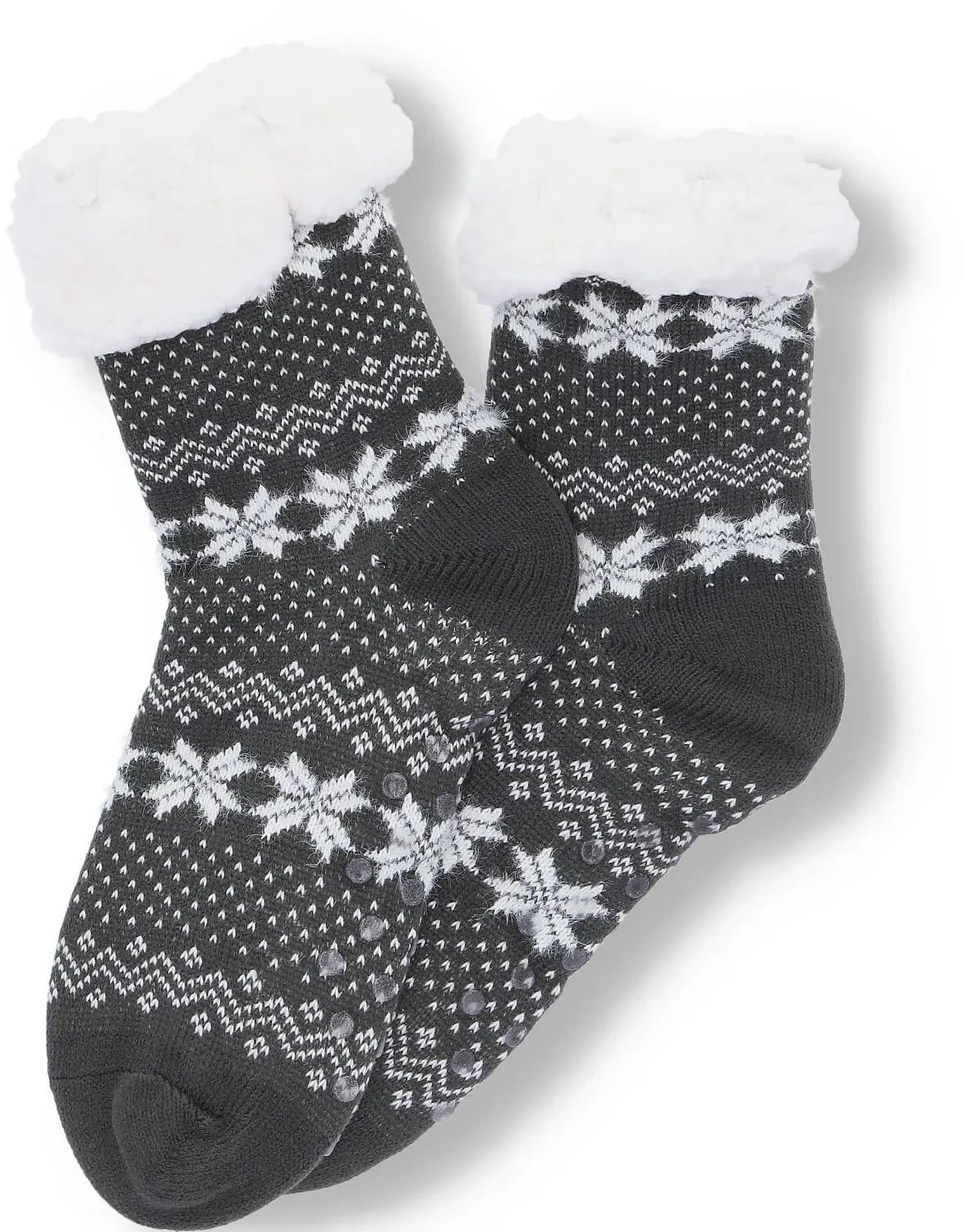 Antonio Kuschelige Hüttensocken im Norweger Design Gr. 35-42 - dark grey