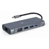 Gembird A-CM-COMBO7-01 USB 3.2 Gen 1-Hub (USB 3.0) Grau