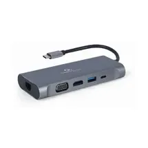 Gembird A-CM-COMBO7-01 USB 3.2 Gen 1-Hub (USB 3.0) Grau