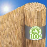 urfence Sichtschutzmatte 100 x 600 cm Braun Schilfrohr