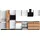 kochstation Winkelküche L-Form 490 x 153 cm beige