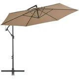 vidaXL Ampelschirm mit Aluminium-Mast 300 cm Taupe