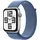 Apple Watch SE 2023 GPS + Cellular 44 mm Aluminiumgehäuse silber, Sport Loop winterblau