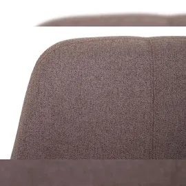 Mendler 6er-Set Esszimmerstuhl HWC-H71, Küchenstuhl Lehnstuhl Stuhl, Stoff/Textil Stahl ~ braun