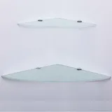 Glas Eckregal 25x25cm, Wandregal für Badezimmer, Duschregal Bad, Glas Badrega...