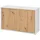 bümö Aktenschrank 2 Ordnerhöhen 80 x 40 x 200 Weiß/Asteiche