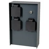 Grafner Steckdosensäule 3 St. Anthrazit