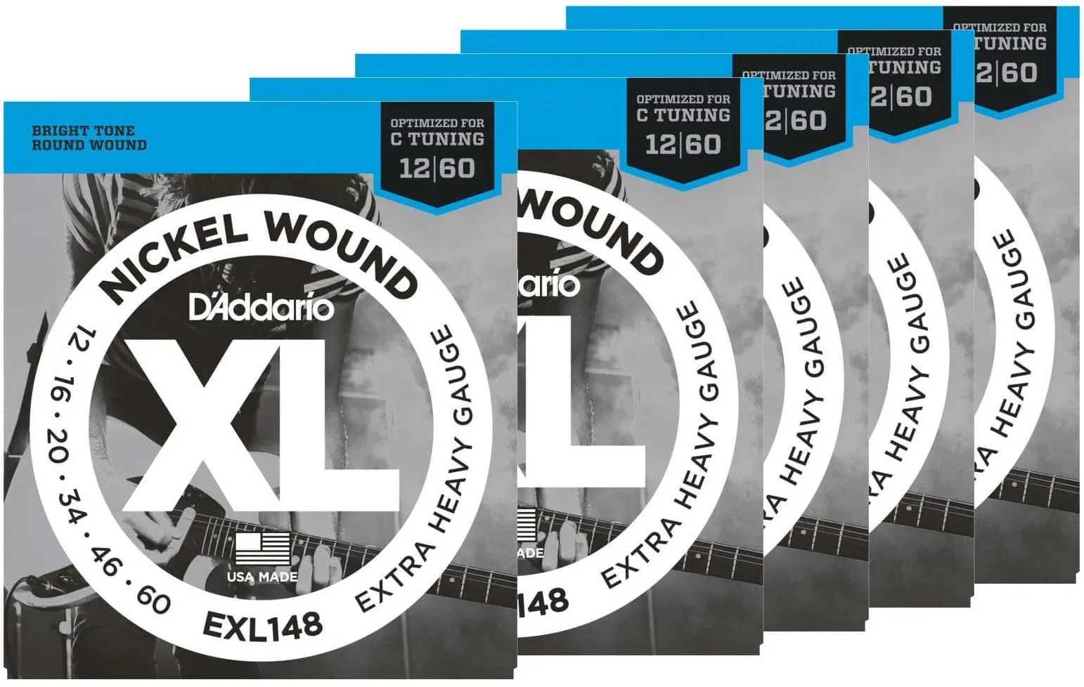 D'Addario EXL148 Extra-Heavy - 5er Pack