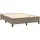 vidaXL Boxspringbett mit Matratze Taupe 140x200 cm Stoff