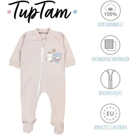 TupTam Unisex Schlafstrampler 3er Pack Baumwolle mit Fuß Jungen, Gr. 80 - 80